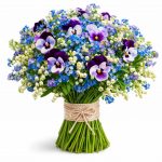 Букеты с анютиными глазками