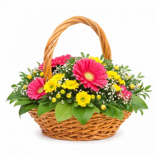 Корзина с цветами «Радужная мечта»
