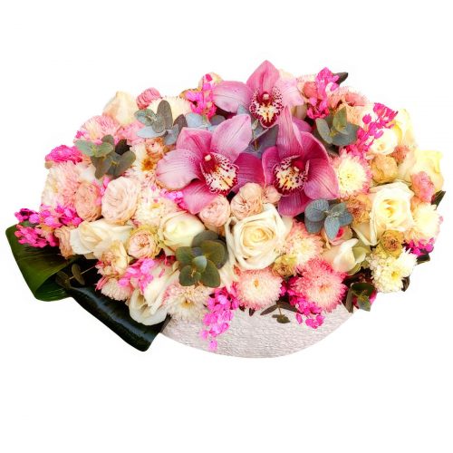 Цветочная композиция «Розовая симфония»
