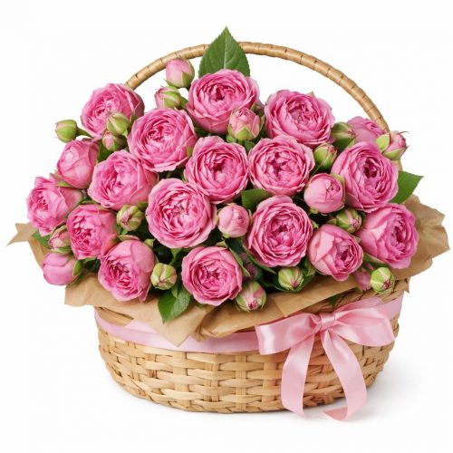 Цветочная композиция «Розовый закат»