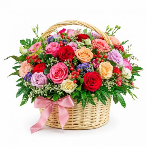 Цветочная композиция «Радужный вихрь»