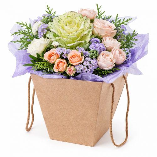 Цветы в коробке «Летний вальс»