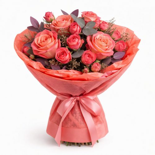 Букет из свежих цветов «Огненный вихрь»