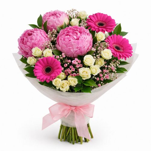Букет цветов «Розовая фантазия»