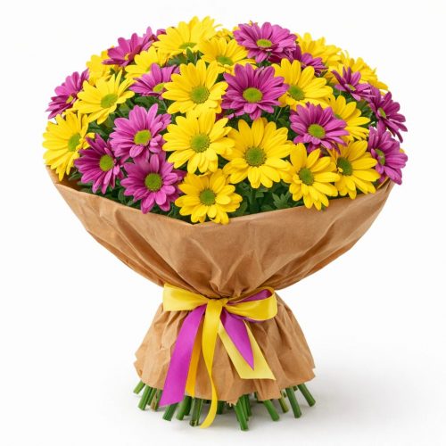Флористический букет «Яркая нежность»