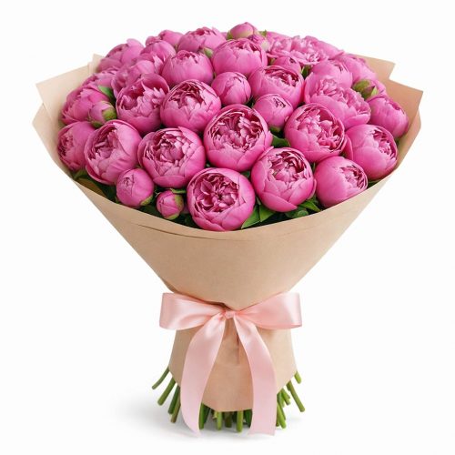 Монобукет пионов «Розовая Фантазия»