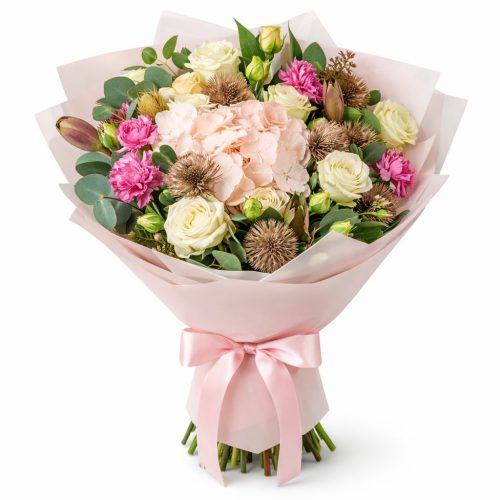Осенний букет «Розовая фантазия»